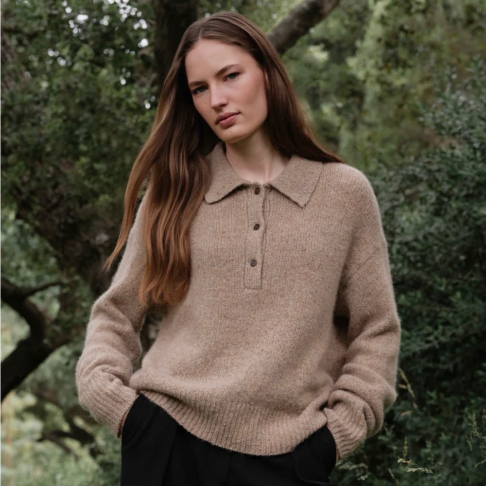 Jenni Kayne Cashmere Burke Polo Sweater